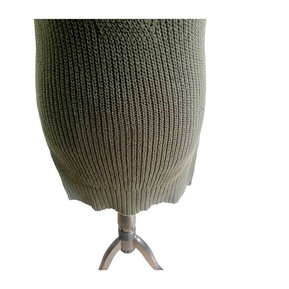 Anthropologie Moth Turtleneck Sleeveless Tunic Sweater Sz XXS Green Cotton Wool - Picture 9 of 13